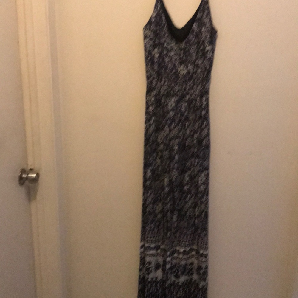 Blue and tan jumpsuit